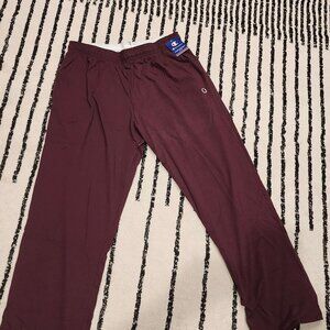 Champion Lightweight Lounge Pants, Open-Hem - Maroon